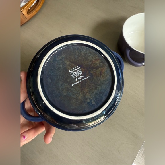 Mikasa Gourmet Basics Ombre Soup Bowls 5.25"x3.25" Small Bowl Crocks Purple Blue - Picture 12 of 13